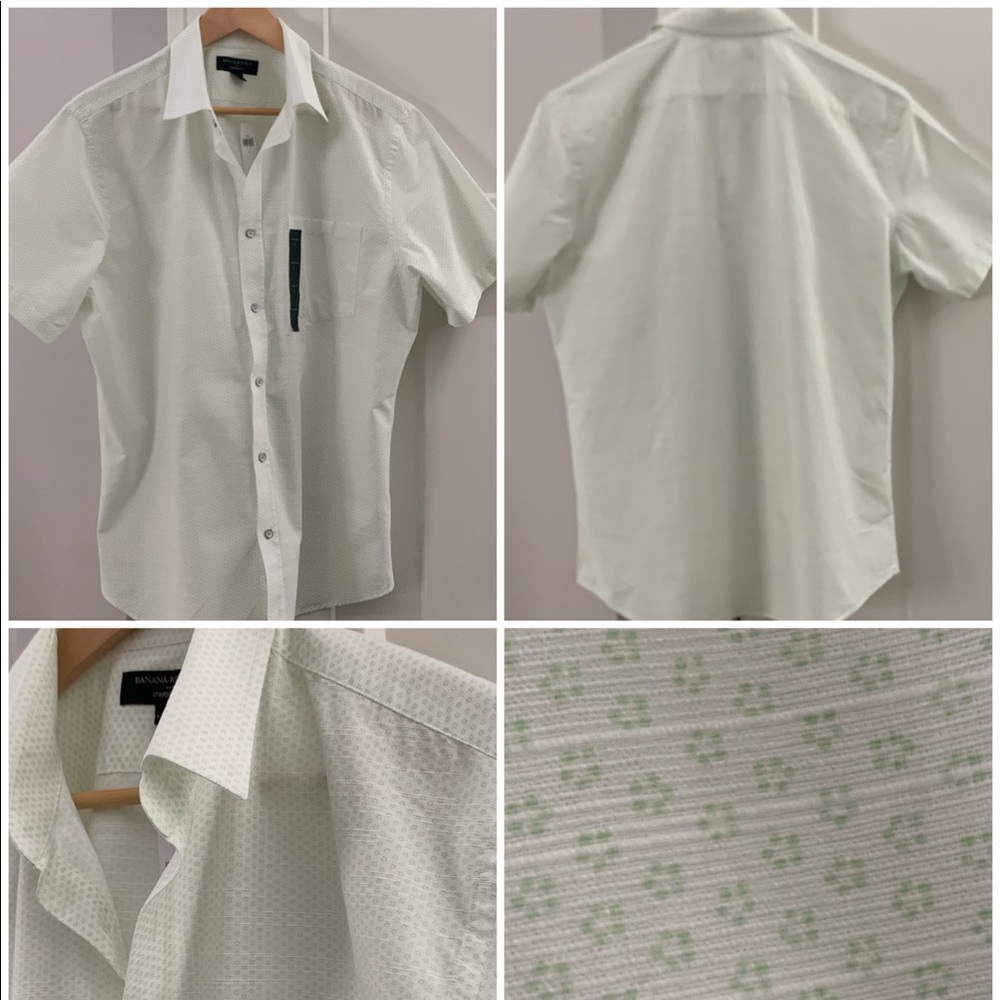 NWT Men’s EXPRESS button up collar shirt size Lg.